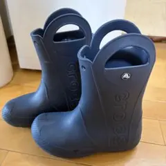 Crocs ネイビー 長靴 持ち手付き