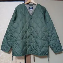 SHIPS any 別注TAION ダウンキルト スリット ボタン カーディガン