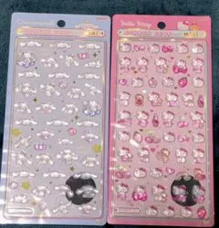 シナモロール&ハローキティ ボンボンドロップminiシール2枚セット