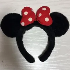 ディズニー　ランド　カチューシャ　ミニー　タグなし