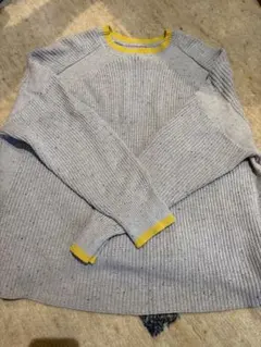 AMERICAN HOLIC ネップニット 長袖 グレー イエロー