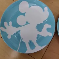 Disney ミッキーミニー 皿 水色