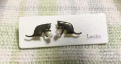 ★Luccica ルチカ　ボールあそびねこ イヤリング (ブラック)