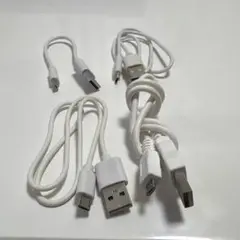 ホワイトUSBケーブル4本セット