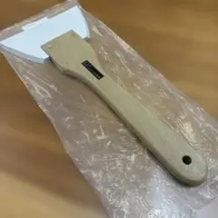 木柄ゴムヘラ　長柄未使用品のサムネイル