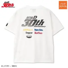 LL 頭文字D しまむら イニシャルD Tシャツ　ホワイト　ステッカー付き