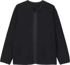 【美品】無印 素材に還るフリースカーディガン XL ブラック