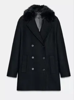 ZARA フェイクファーラペルコート