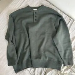FREAK'S STORE ヘンリーネックニット　グリーン