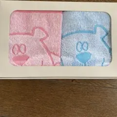 クマデザイン フェイスタオル2枚セット