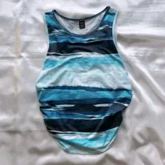 SHEIN タンク トップ ブルー系 ボーダー柄