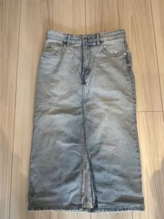ZARA ライトブルー デニムタイトスカート 24