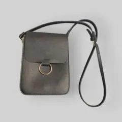 ブラック ショルダーバッグ 合成皮革