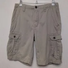 アリゾナ カーゴパンツ ハーフパンツ ショート ベージュ 綿 ワーク ミリタリーのサムネイル