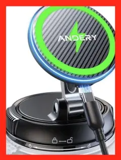 ★新品★ スマホホルダー 車 ワイヤレス充電マグネット 15W急速充電 真空吸盤