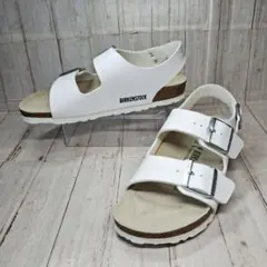 美品【24㎝】BIRKENSTOCK ビルケンシュトック アリゾナ 白のサムネイル