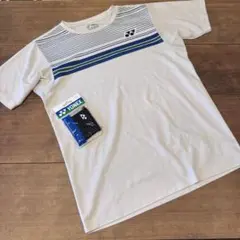 YONEX バドミントンウェア&リストバンド セット シャツ ホワイト Sサイズ