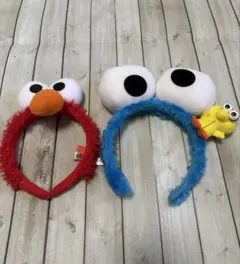 エルモ・クッキーモンスター カチューシャセット