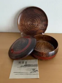 香川県 後藤塗 独楽 菓子器 喰籠 お盆 2点セット 伝統工芸品