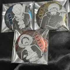 【3個セット】ワンピース デコレクション缶バッジ ルフィ ロー サボ