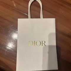 Dior ショップ袋 ホワイト ゴールドロゴ