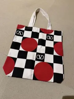 非売品▪️ヴァレンティノ×バンズ▪️コラボトートバッグロゴ チェッカーフラッグ柄のサムネイル