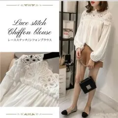 新品未使用　大きいサイズ　花柄ブラウス　長袖　春服　シャツ　トップス　レース