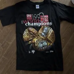 シカゴブルズ 優勝記念T 激レア】NBA シカゴブルズ1996年黄金世代優勝Tシャツ マイケル