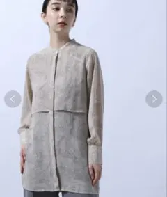 HARE シースルー スリット シャツ　マーブル柄