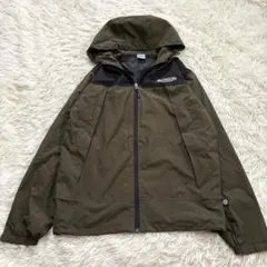 y7297 美品✨アウトドア ナイロンジャケット メンズM ロゴ刺繍 カーキ