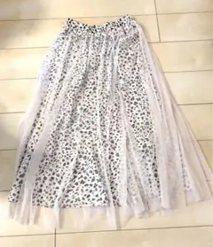 レオパード柄チュールスカート