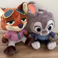 【最終価格！】ズートピア2 ニック ジュディ　Bigぬいぐるみセット