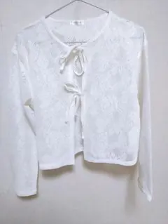 ホワイトレースカーディガン