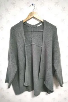 ☆スタジオクリップ 長袖 ニット カーディガン グレー М☆