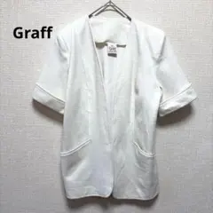 【希少/USA製】Graff ヴィンテージ ノーカラー サマージャケット 生成りのサムネイル