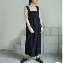 cepo バックベルト キャミワンピース ブラウン ラップ風 秋 マキシ丈