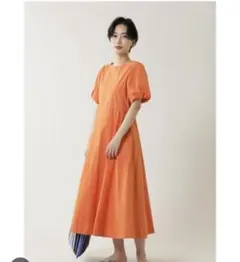 ROSE BUD オレンジ ボリュームスリーブ ワンピースのサムネイル