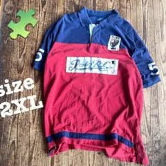 ポロラルフローレン　ラガーシャツ ポロシャツ 切り替え