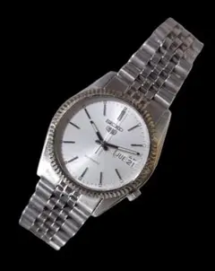 稼働品SEIKO5 自動巻き 7S26 フルーテッドベゼル 腕時計
