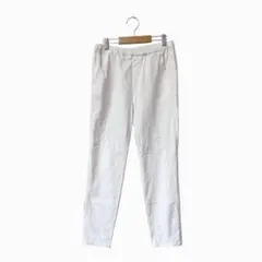 ストレッチイージーパンツ【M】ホワイト ウエストゴム カジュアル シンプル
