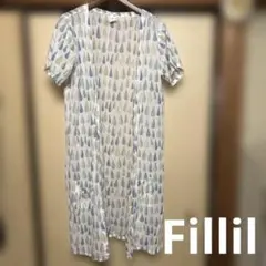 Fillil 半袖 ロングカーディガン ドロップ柄のサムネイル
