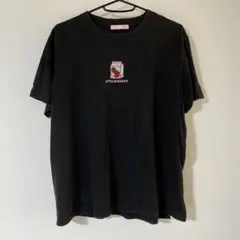 WC いちごミルク 刺繍 Tシャツ　ブラック　黒　フリーサイズ　綿100%のサムネイル