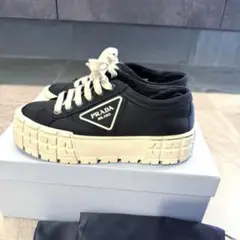 プラダ　PRADA ダブルホイール　Nylon リ ナイロン 厚底　37