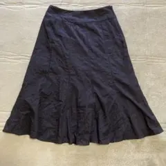 【ローラアシュレイ】フレアスカート ブラック サイズ9 花柄刺繍★のサムネイル