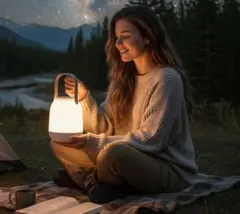 持ち運びやすい充電式LEDランタン