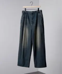 ワイドレッグブルーデニム