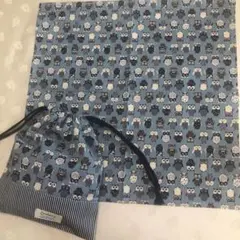 フクロウ柄のナフキンセット