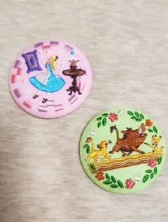 ディズニー刺繍缶バッジセット