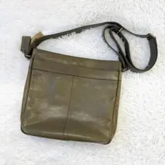 コーチ オールレザー カーキ レザー 70488 ショルダーバッグ 斜め掛け