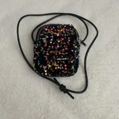 ニコアンド　スパンコール　お財布ショルダーバッグ